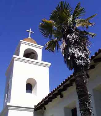 tower of Mission Santa Cruz